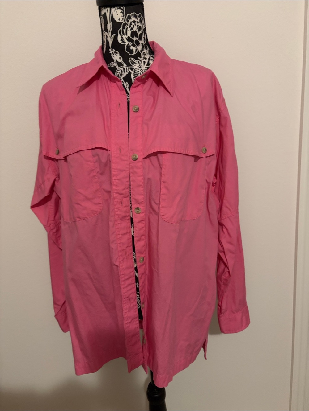 Columbia Pink Long-Sleeve Button-Front Shirt